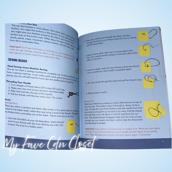 ***NEW***How to Make a Sock Monkey Book (9 animal designs) + 14 prs of Socks - Picture 6 of 10